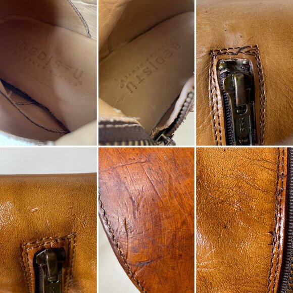 BED STU Tess Tan Distressed Leather Tall Riding Boots BEDSTU Size 8 - Picture 12 of 16